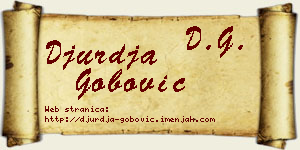 Đurđa Gobović vizit kartica